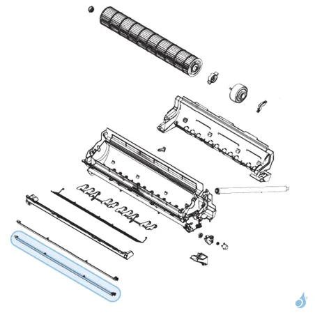 Volet Haut pour climatisation murale Atlantic Fujitsu LJCA LECA Réf. 898543