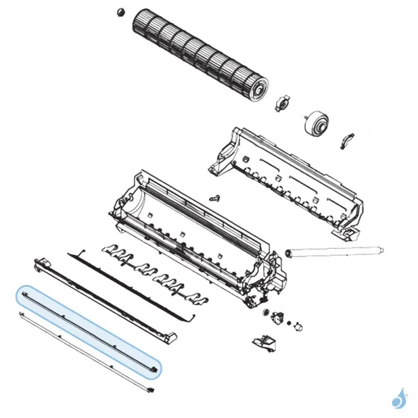 Volet Bas pour climatisation murale Atlantic Fujitsu LJCA LECA Réf. 898544
