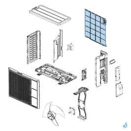 Grille de protection condenseur pour unité extérieure Atlantic Fujitsu Réf. 898445 2