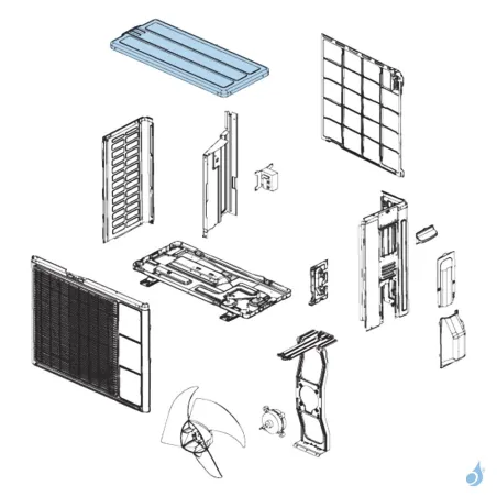 Toit pour unité extérieure Atlantic Fujitsu Réf. 898444