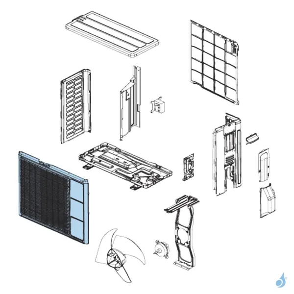 Façade Avant pour unité extérieure Atlantic Fujitsu Réf. 898441