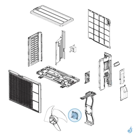 Moteur Ventilation pour unité extérieure Atlantic Fujitsu AOYG07/09/12LEC Réf. 898795