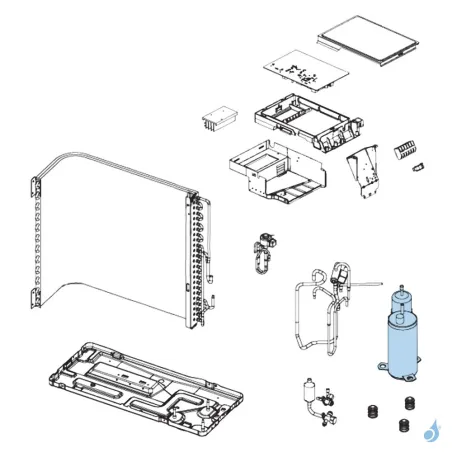 Compresseur pour unité extérieure Atlantic Fujitsu Réf. 898165