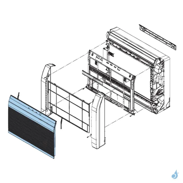 Grille de Reprise pour climatiation console Atlantic Fujitsu LAC Réf. 898050