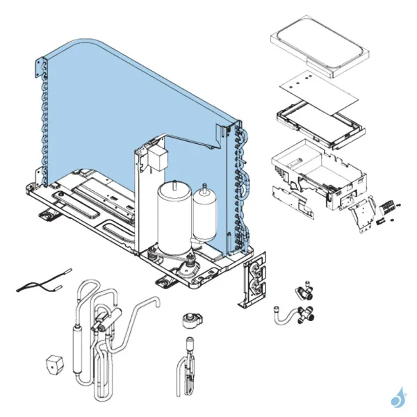 Condenseur Complet pour unité extérieure Atlantic Fujitsu AOYV09/12LAC Réf. 897264