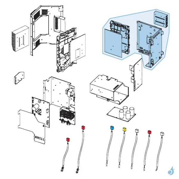 Platine Filtre Actif pour unité extérieure Atlantic Fujitsu AOYD36/45/54LATT Réf. 898322