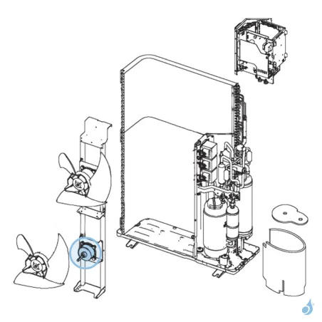 Moteur Ventilation pour unité extérieure Atlantic Fujitsu AOYD36/45/54LATT Réf. 898308