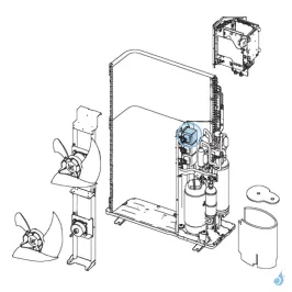Bobine d'arrêt pour unité extérieure Atlantic Fujitsu AOYD36/45/54LATT Réf. 898309 2