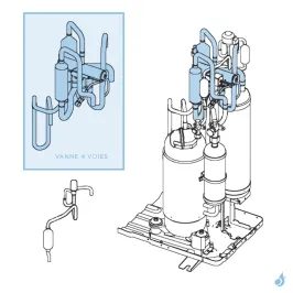 Vanne 4 Voies pour unité extérieure Atlantic Fujitsu AOYD36/45/54LATT Réf. 898312 2
