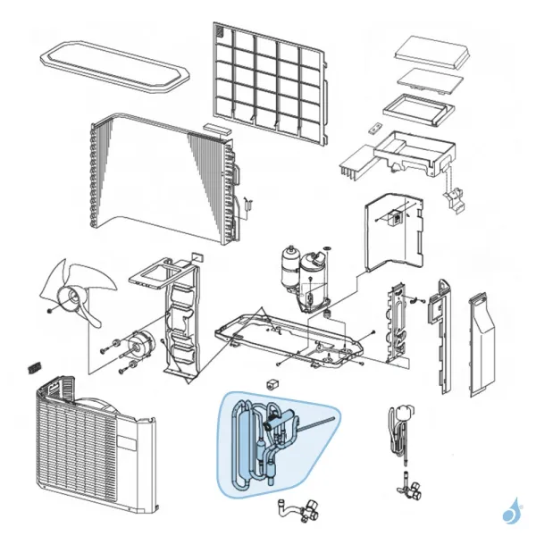 Vanne 4 Voies pour unité extérieure Atlantic Fujitsu AOYG24LALA Réf. 898957