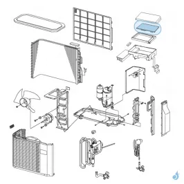 Platine Régulation pour unité extérieure Atlantic Fujitsu AOYG24LALA Réf. 898958 2