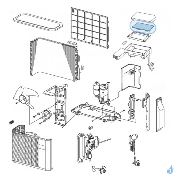 Platine Régulation pour unité extérieure Atlantic Fujitsu AOYG24LALA Réf. 898958