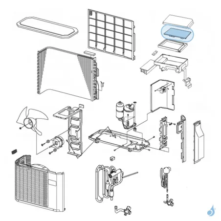 Platine Régulation pour unité extérieure Atlantic Fujitsu AOYG24LALA Réf. 898958
