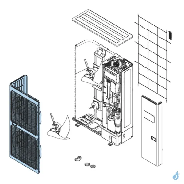 Façade Avant pour unité extérieure Atlantic Fujitsu AOYG45/54LETL Réf. 898656