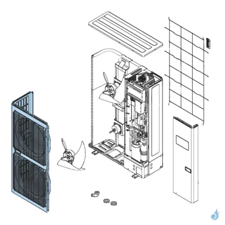 Façade Avant pour unité extérieure Atlantic Fujitsu AOYG45/54LETL Réf. 898656