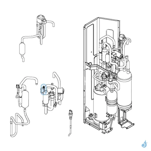 Support Capteur de Pression pour unité extérieure Atlantic Fujitsu Réf. 898667