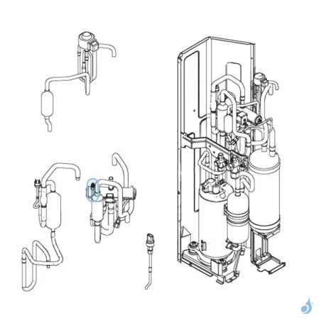 Support Capteur de Pression pour unité extérieure Atlantic Fujitsu Réf. 898667