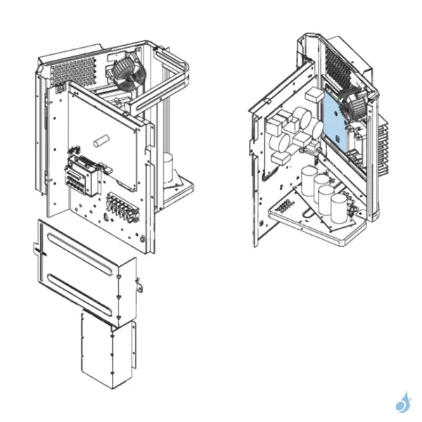 Platine Transistor & Radiateur pour unité extérieure Atlantic Fujitsu Réf. 898676