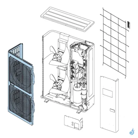 Façade Avant pour unité extérieure Atlantic Fujitsu AOYG36-54LATT Réf. 898888