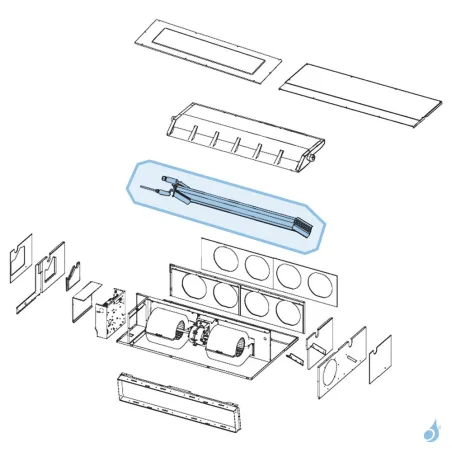 Évaporateur Complet pour climatisation gainable Atlantic Fujitsu ARY30-36LUAN  Réf. 898848