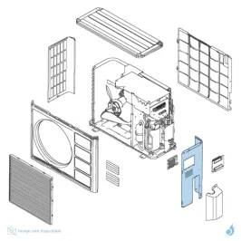 Façade Latérale Droite pour unité extérieure Atlantic Fujitsu Réf. 891026