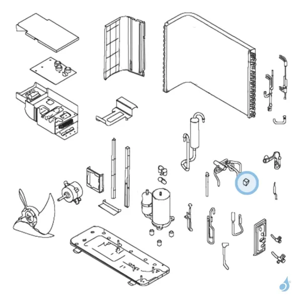 Bobine Vanne 4 Voies pour unité extérieure Atlantic Fujitsu Réf. 897244