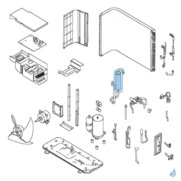 Accumulateur pour unité extérieure Atlantic Fujitsu AOY12/18/24LMAKLRéf. 891304