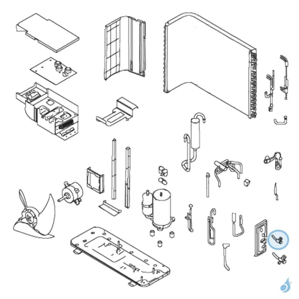 Vanne 2 Voies 3/8 Liquide pour unité extérieure Atlantic Fujitsu Réf. 891043
