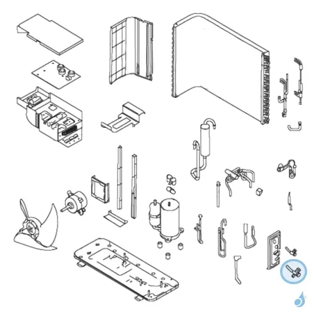 Vanne 3 Voies 5/8 Gaz pour unité extérieure Atlantic Fujitsu Réf. 897377