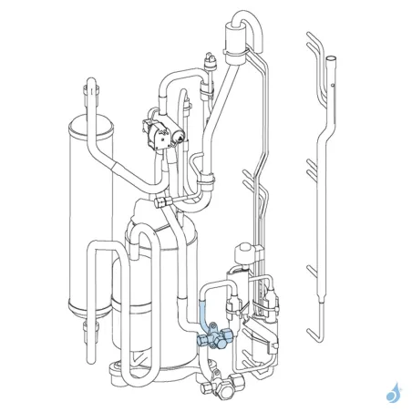 Vanne 3 Voies 3/8 Gaz pour unité extérieure Atlantic Fujitsu Réf. 897374