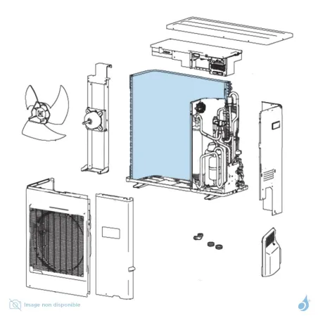 Condenseur pour unité extérieure Atlantic Fujitsu Réf. 897263