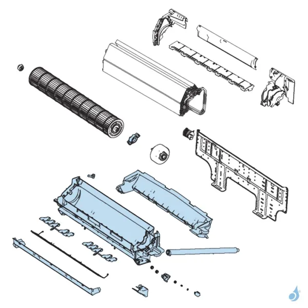 Bac à Condensats Complet pour climatisation murale Atlantic Fujitsu LGC LKC LBCM Réf. 898483