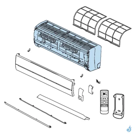 Corps Avant pour climatisation murale Atlantic Fujitsu LGC Réf. 898169