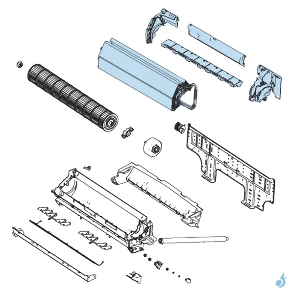 Évaporateur Complet pour climatisation Atlantic Fujitsu ASYA12LBCM/LGC/LKC Réf. 898389