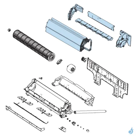 Évaporateur Complet pour climatisation Atlantic Fujitsu ASYA14LBCM/LGC Réf. 898408