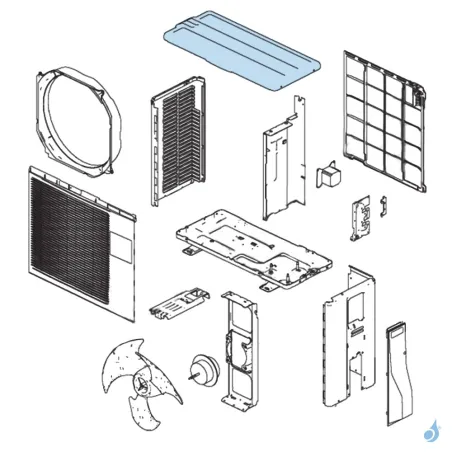 Toit pour unité extérieure Atlantic Fujitsu AOYR07/09/12LGC Réf. 898182