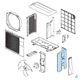 Façade Droite pour unité extérieure Atlantic Fujitsu AOYR07/09/12LGC Réf. 898184 2