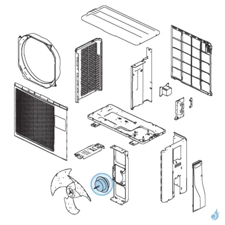 Moteur Ventilation pour unité extérieure Atlantic Fujitsu AOYR12LGC Réf. 898186
