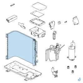 Condenseur pour unité extérieure Atlantic Fujitsu AOYR12LGC Réf. 898198 2