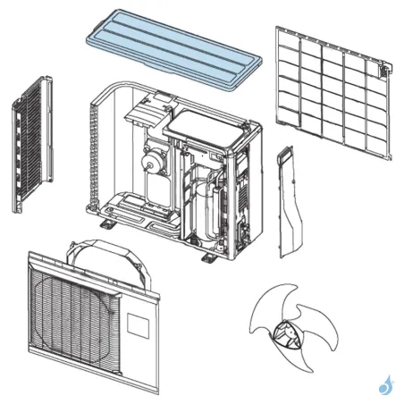Toit pour unité extérieure Atlantic Fujitsu AOYR07/09/12LGC Réf. 898182