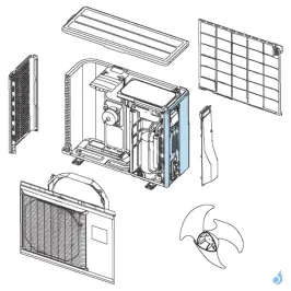 Façade Latérale Droite pour unité extérieure Atlantic Fujitsu AOYR14LGC Réf. 898295 2