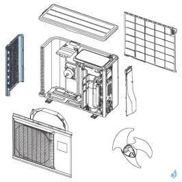 Façade Latérale Gauche pour unité extérieure Atlantic Fujitsu AOYR14LGC Réf. 898294 2