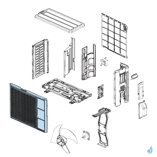 Façade Avant pour unité extérieure Atlantic Fujitsu AOYR09LKC Réf. 898440
