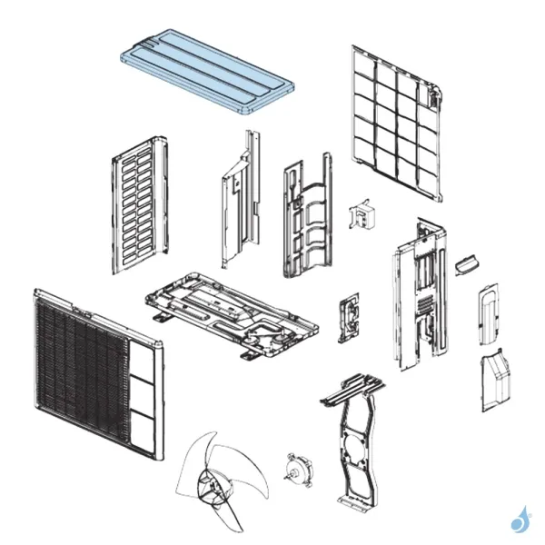 Toit pour unité extérieure Atlantic Fujitsu AOYR09LKC Réf. 898443
