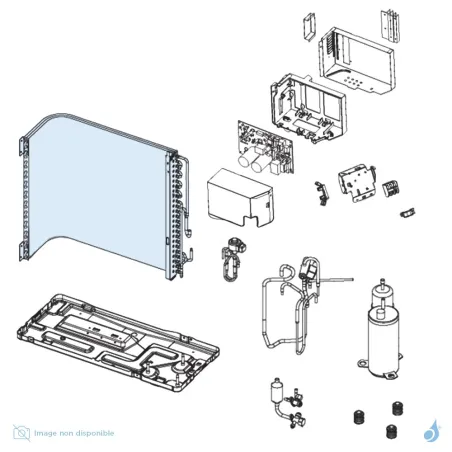 Condenseur pour unité extérieure Atlantic Fujitsu AOYR09LKC Réf. 898455
