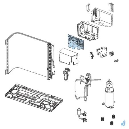 Platine Régulation pour unité extérieure Atlantic Fujitsu AOYR09LKC Réf. 898459