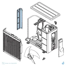 Façade Gauche pour unité extérieure Atlantic Fujitsu AOYG09/12LLC Réf. 898865