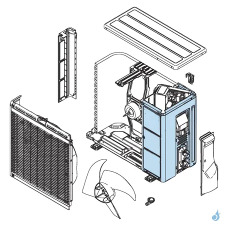 Façade Droite pour unité extérieure Atlantic Fujitsu AOYG09/12LLC Réf. 898866