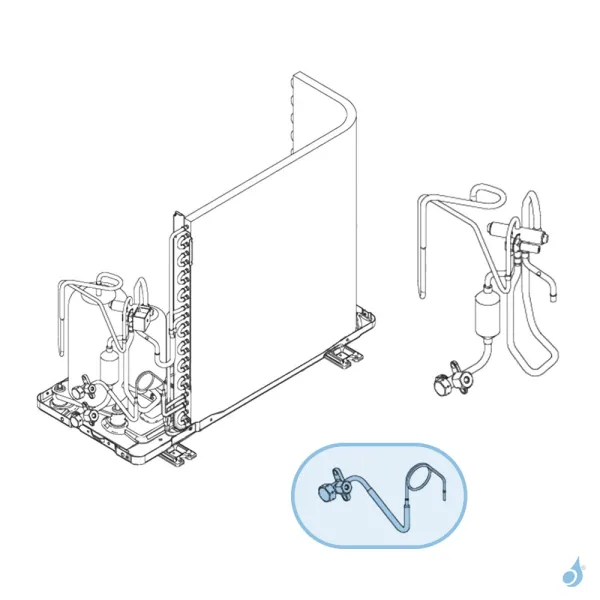 Capillaire pour unité extérieure Atlantic Fujitsu AOYG09LLC Réf. 898880