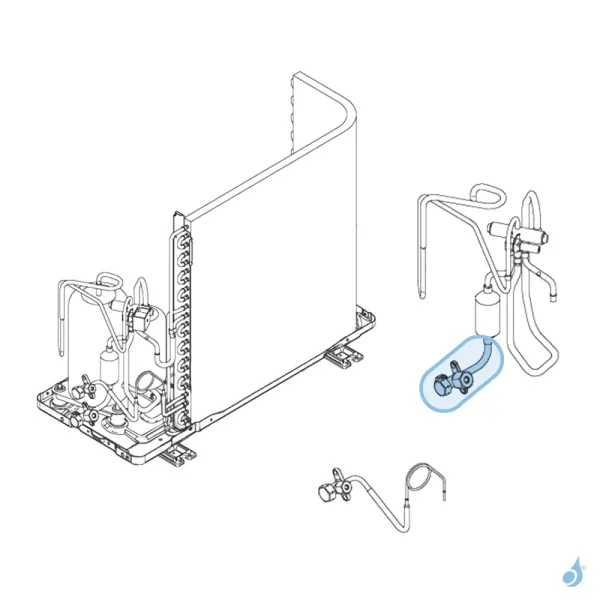 Vanne 3 Voies 3/8 Gaz pour unité extérieure Atlantic Fujitsu AOYG09/12LLC Réf. 898879